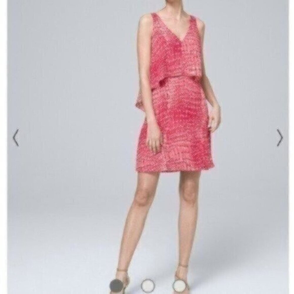 NWOT White House Black Market Abstract Popover Shift Dress